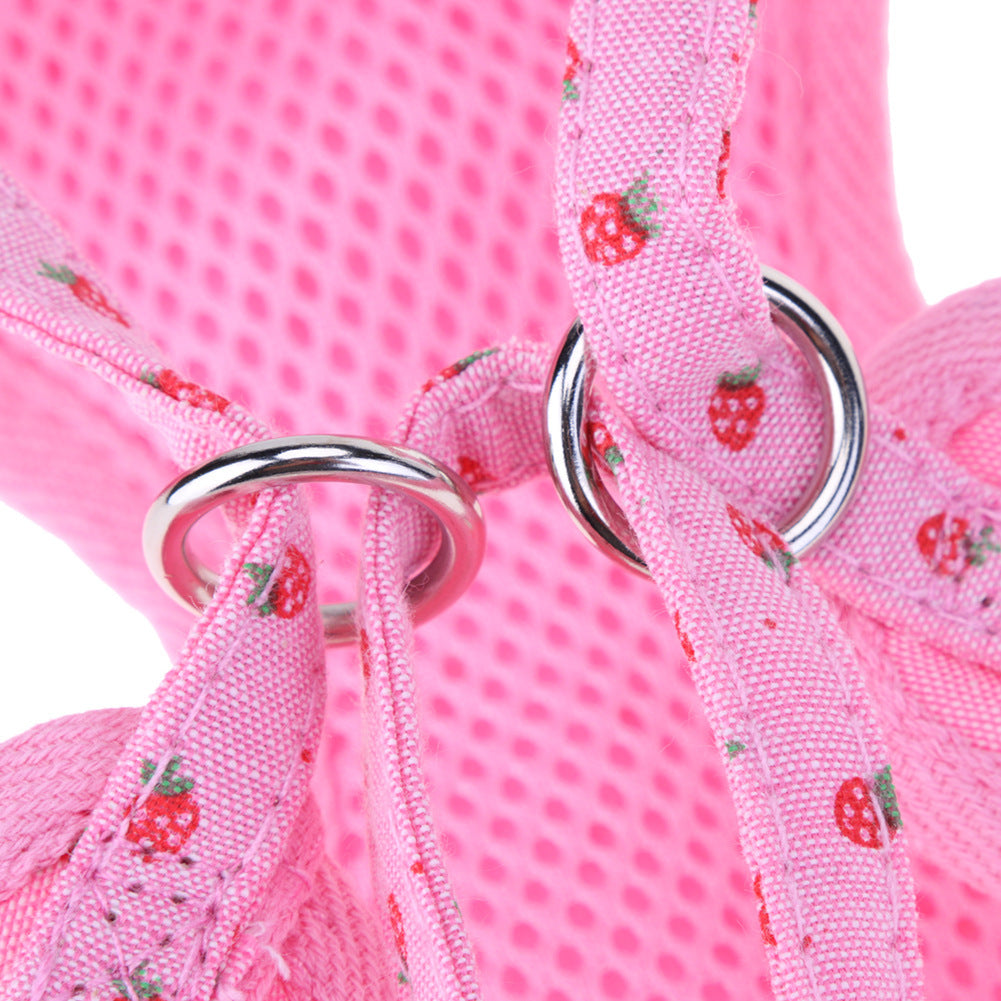 Pet Strawberry Chest Rope Pet Leash