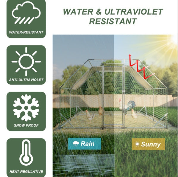 10x13 Foot Flat Top Chicken Coop
