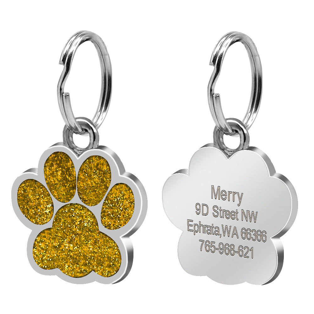 Pet Tag Footprint Dog