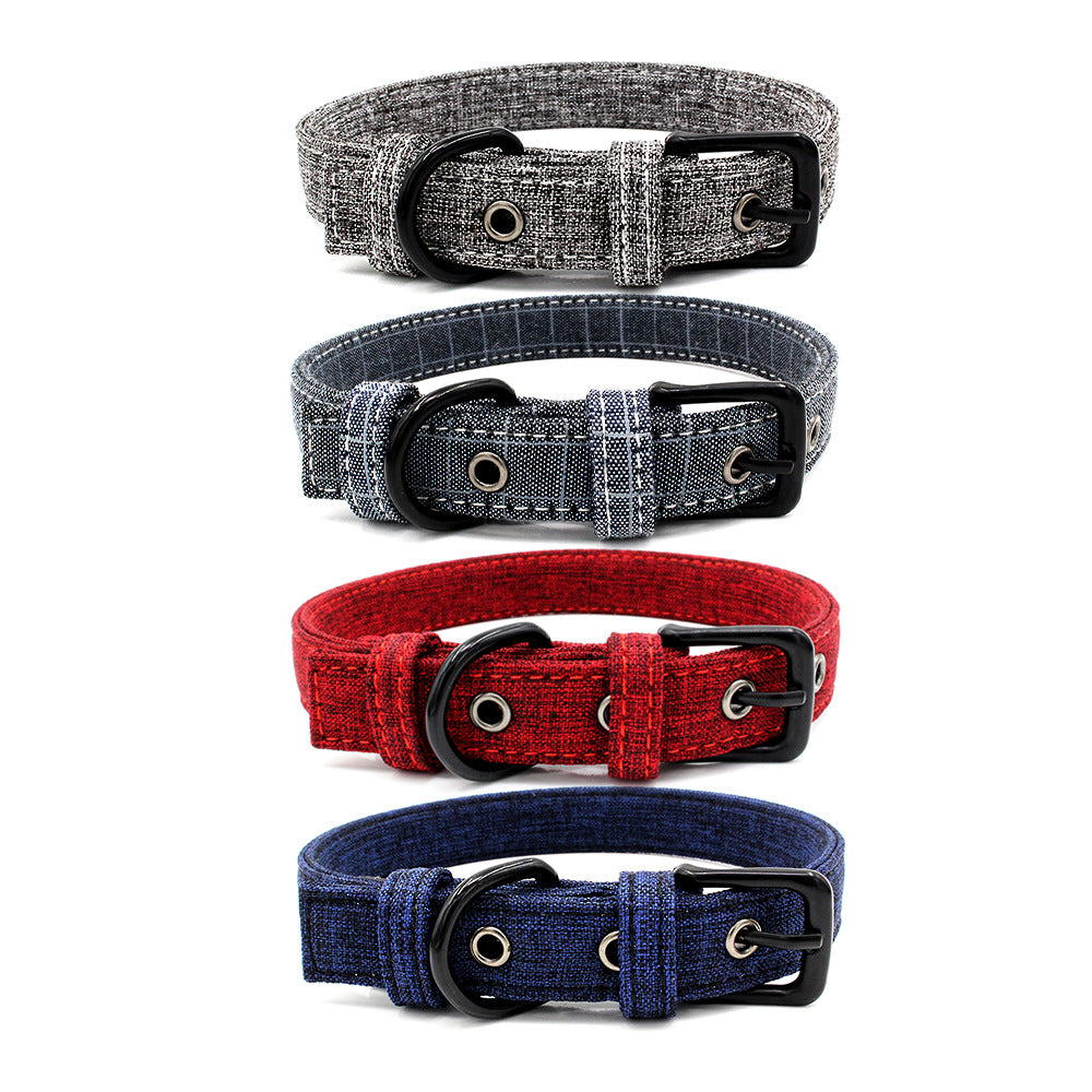 Pet Collar Double Layer Colorful Fabric Dog Collar