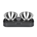 Stainless Steel Pet Bowl with Stand Eliptical Surface