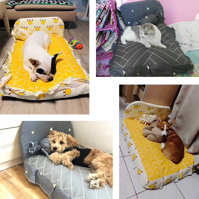 Teddy small dog pet bed cat bed