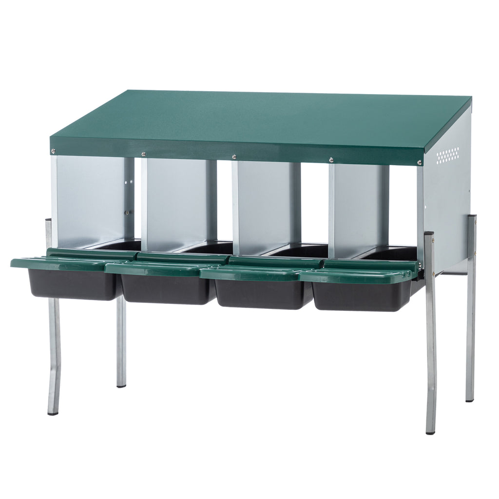 4-Hole Chicken Nest, With Legs And Cover To Protect Eggs,Green