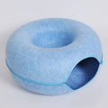 Four Seasons Round Woolen Felt Cat Tunnel Nest