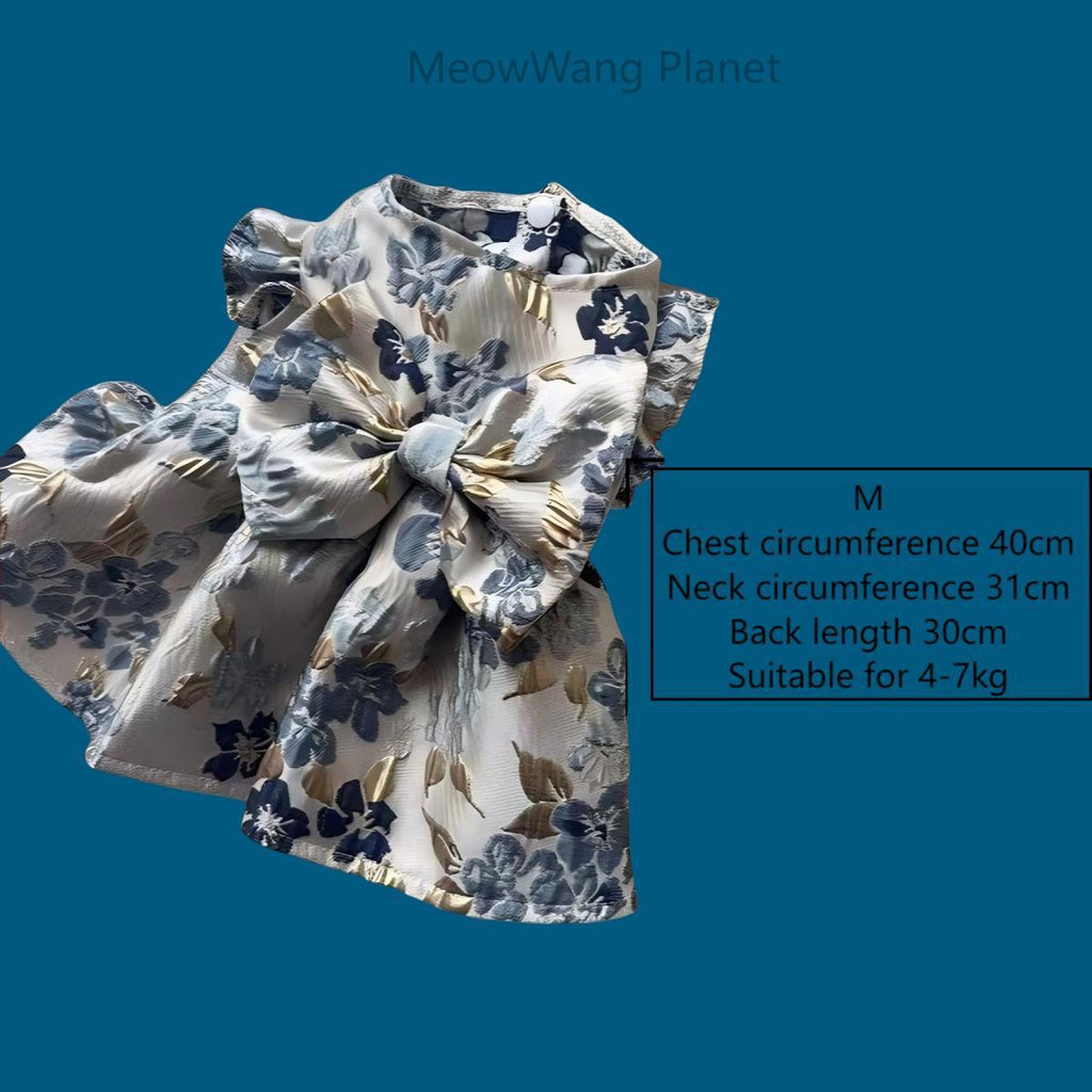 Dog Cat Clothes Pet Apparel Summer Floral Princess Dress For Small Dogs Cats New Season Lightweight Pet Apparel Cute Breathable Strappy Sundress Luxury Pet Gift For Cats Dogs