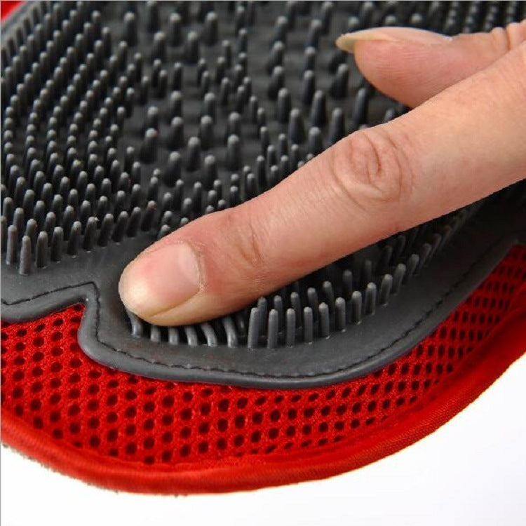 Dog Fur Grooming Massage Brush, Pet Shower Bath Gloves Brush
