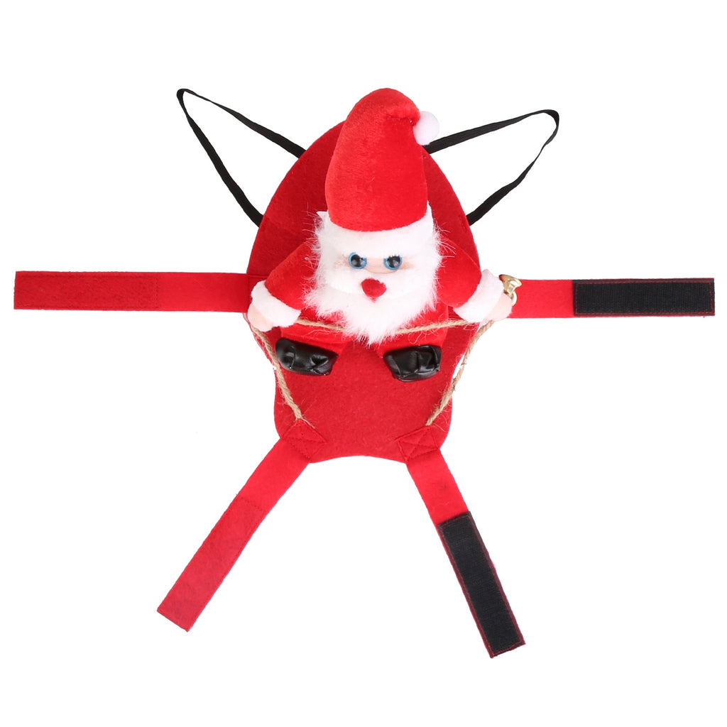 Pet Christmas Costume Riding Santa Claus with Bell