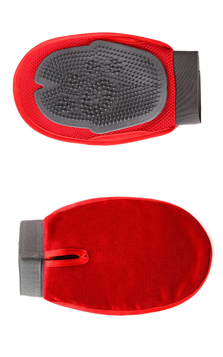 Dog Fur Grooming Massage Brush, Pet Shower Bath Gloves Brush