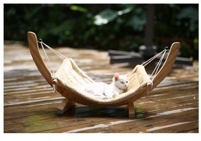 Wood Frame Cat Kitten Hammock