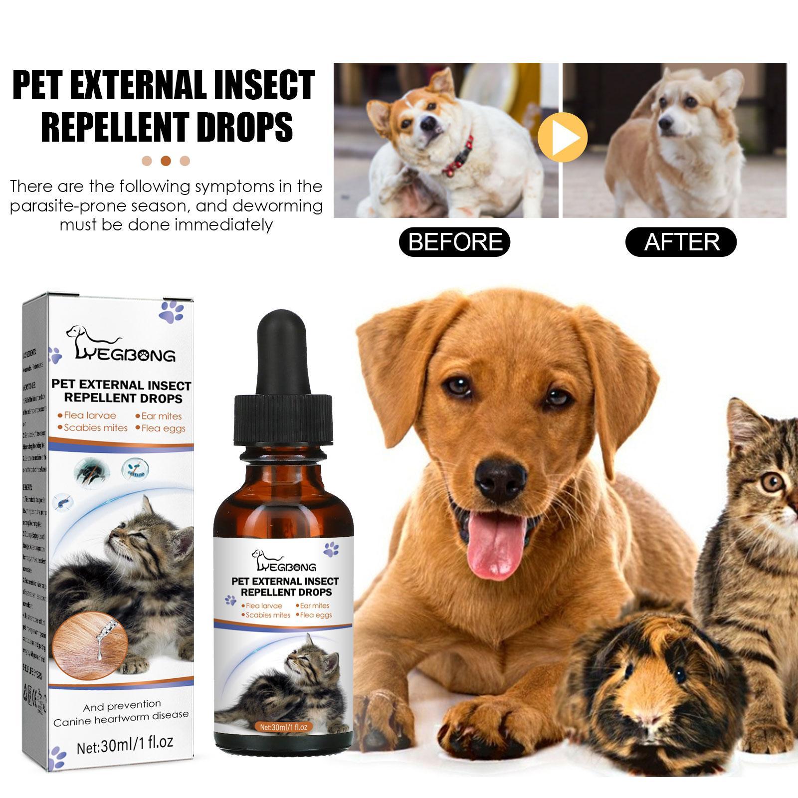 Igbang Pet External Deworming Drops For Cats And Dogs To Remove Ticks And Fleas