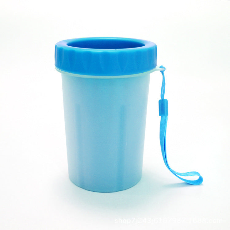 Paw cleaner with flat bottle mouth paw washer cup