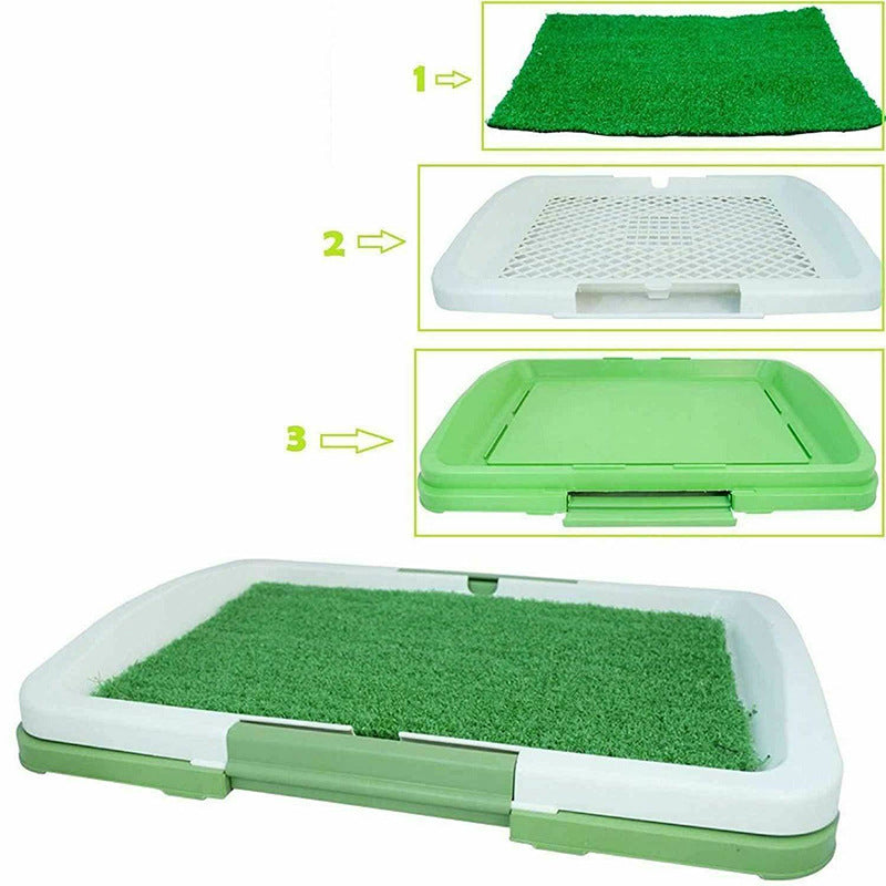 Grid Lawn Flat Toilet Dog Potty - Cleaning Tool