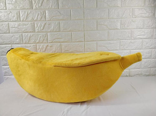 Banana Shape Pet Bed - Warm Nest for Dogs & Cat