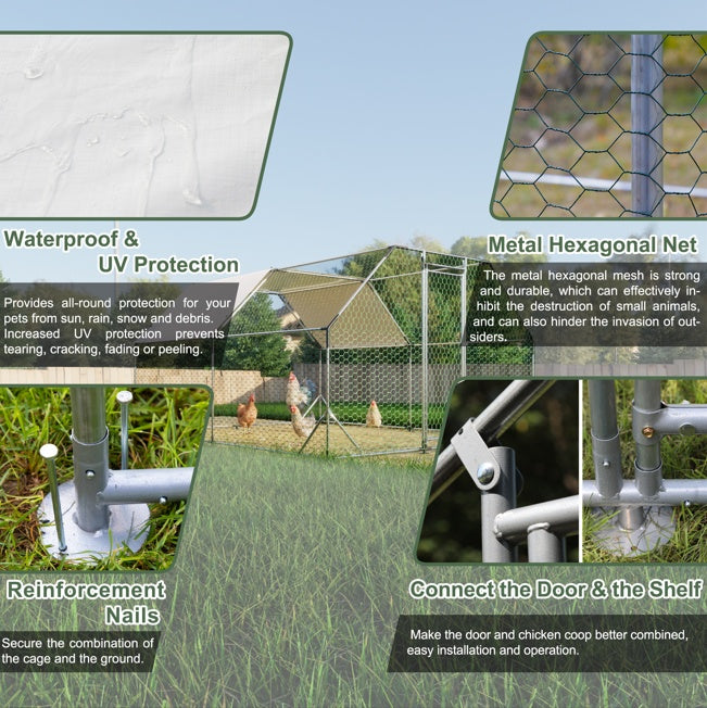 10x13 Foot Flat Top Chicken Coop