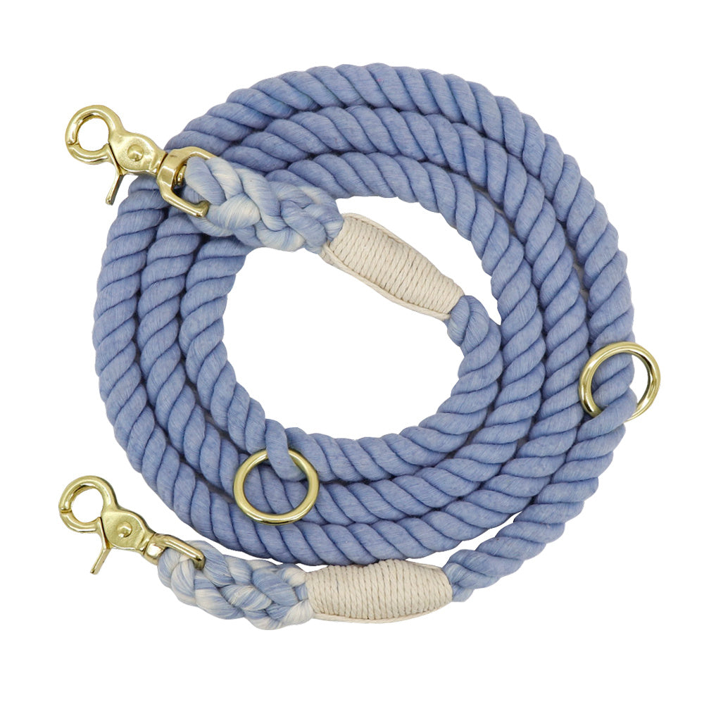 Gradient Color Dog Collars and  Leashes Pet Training Long Traction Rope