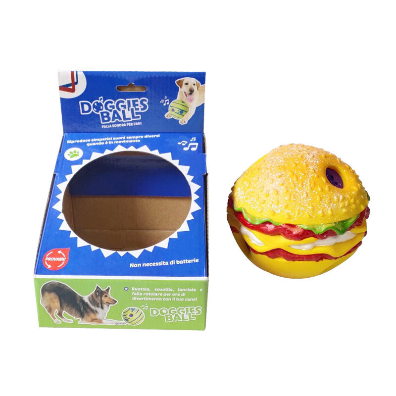 Dog Sound Ball Toy - Burger