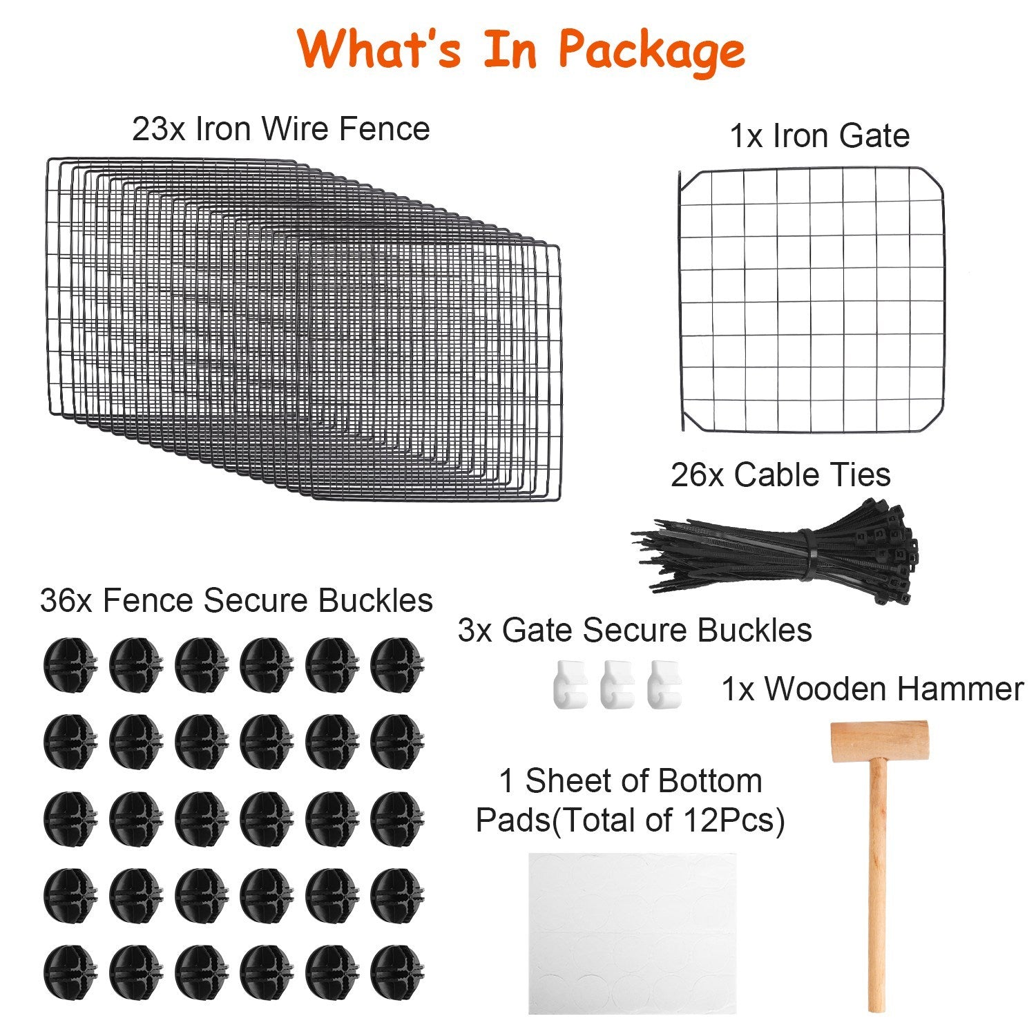 1Pc Small Animal Playpen With Door Dog Metal Playpen Small Medium Kitten Puppy Guinea Pig Rabbit Kennel Small Animal Cage Metal Wire Fence For Indoor Outdoor Yard Camping