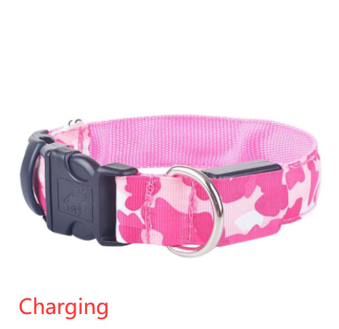 Camouflage LED Illuminated Dog Collar