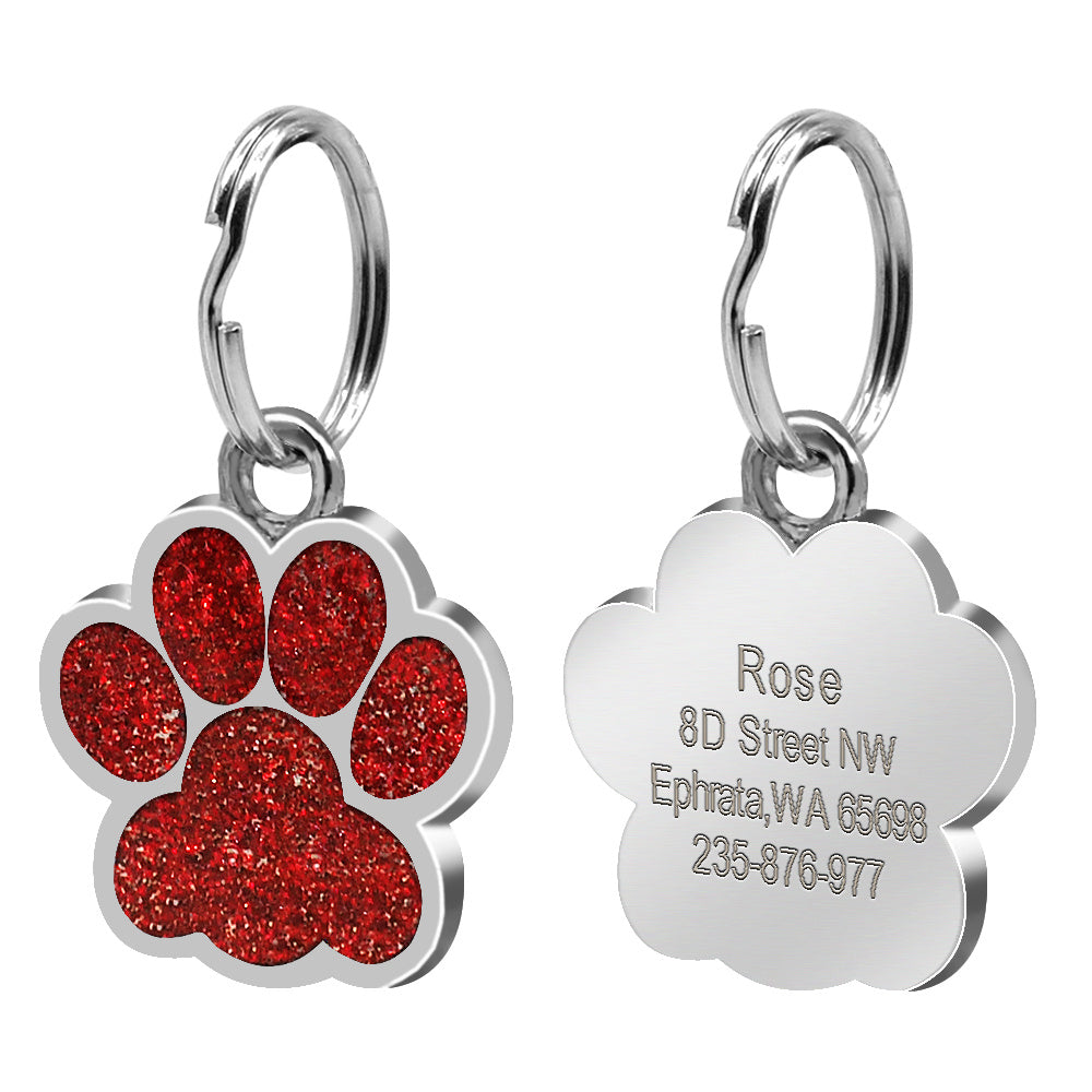 Pet Tag Footprint Dog