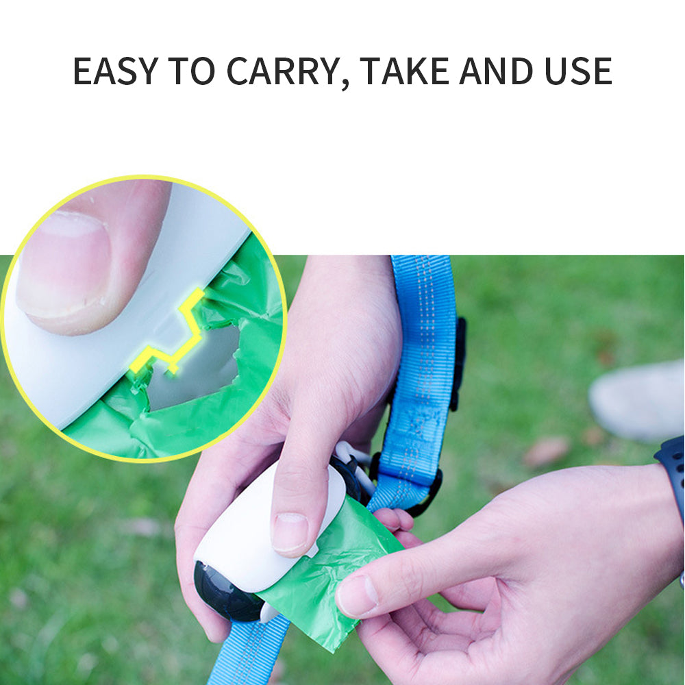 Dog Poop Bag Holder And Dispenser with Leash Attachment Biodegradable Dog Poop Bags Dispenser