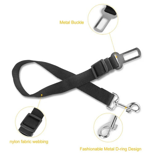 2Pcs Nylon Dog Car Seat Belt Leash Adjustable Pet Car Safety Leads Harness