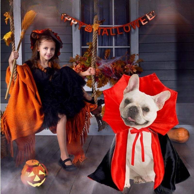 Halloween Pet Costumes Cosplay Vampire Cloak For Small Dog Cat Kitten Puppy Dress Kawaii Pet Clothes