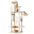 66" Large Cat Tree Tower with Multiple Platforms Condo Hammock
