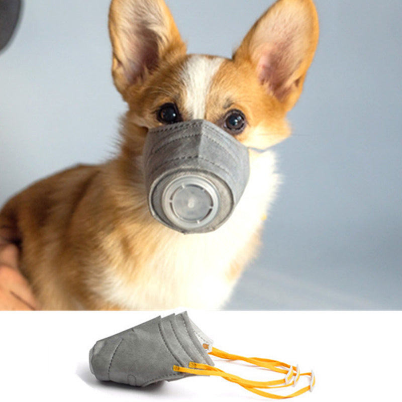 Dog Face Masks Anti Dust Pollution Soft Cotton Pet Respiratory PM2.5 Filter