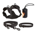 4pc Set: Waterproof Dog Chest Harness Leash and Waste Bag Dispenser