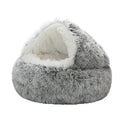 Semi-closed Soft Plush Cat Bed Winter Comforter Warm Nest