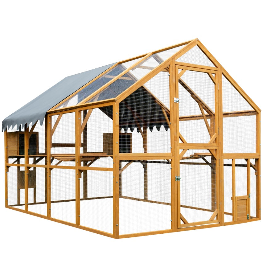 Outdoor Cat House Cat Enclosures 110 Large Kitten Playpen With Platforms,Upgrad