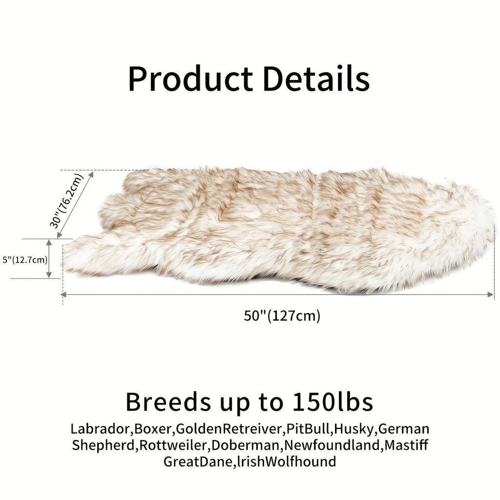 Luxury Faux Fur 5 Inches Thick Super Soft Memory Foam Dog Bed With Soft Removable