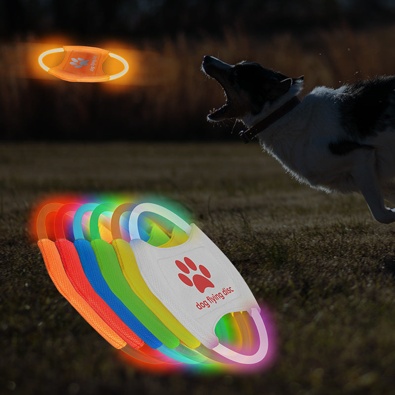 Dog Flying Discs Light Glowing LED LuminousTraining Interactive Toys Game Flying Discs Dog Toy Pet Dog Accessories Pet Products