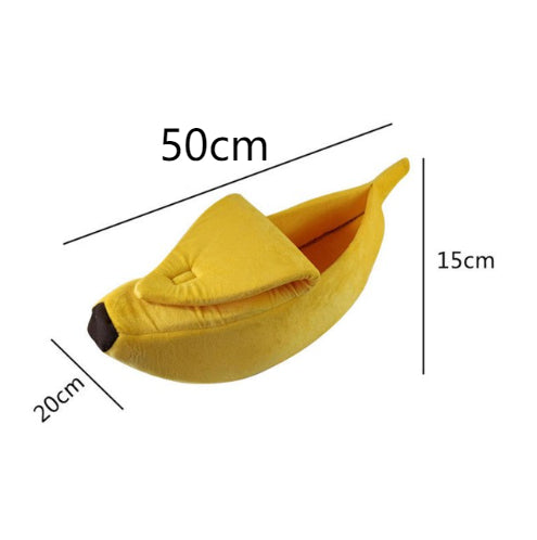 Banana Shape Pet Bed - Warm Nest for Dogs & Cat