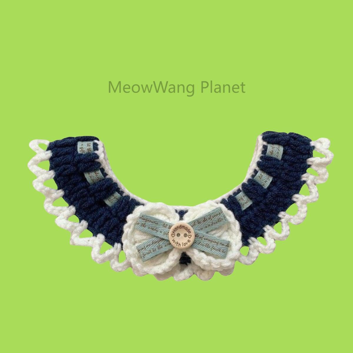 Handmade Knit Pet Scarf Cozy Neck Warmer For Cats Small Dogs Soft Crochet Scarf Luxury Pet Gift