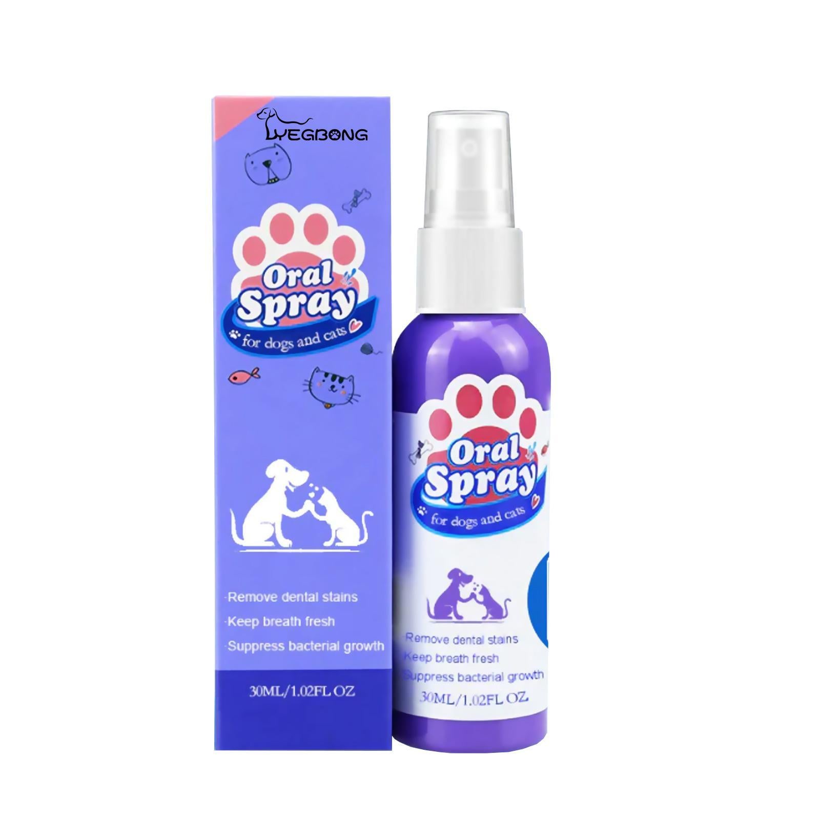 Pet Cat And Dog Teeth Cleaning Spray Pet Oral Cleaning Deodorizing Fresh Breath