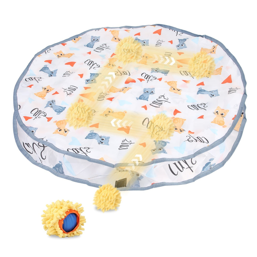 Cat Toys Ball Fast Rolling In Pouch Rechargeable Motion Activated Interactive Cat Toys For Indoor Cats Hide And Seek Mouse Catching Game