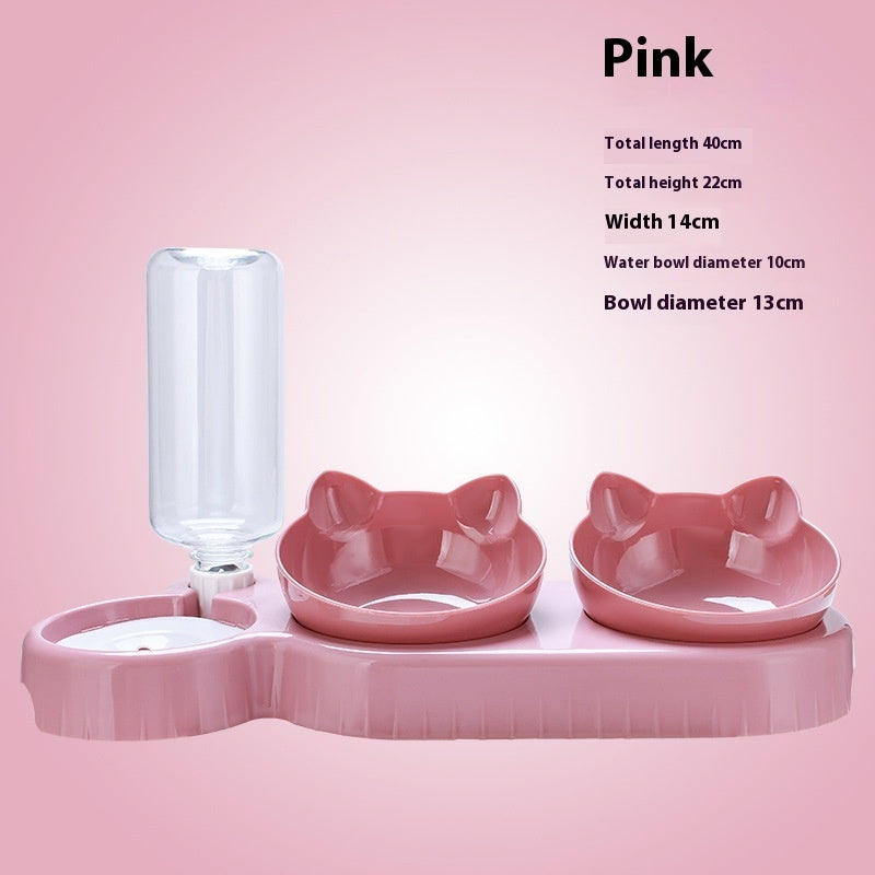 Double Bowl Food Basin with Waterer