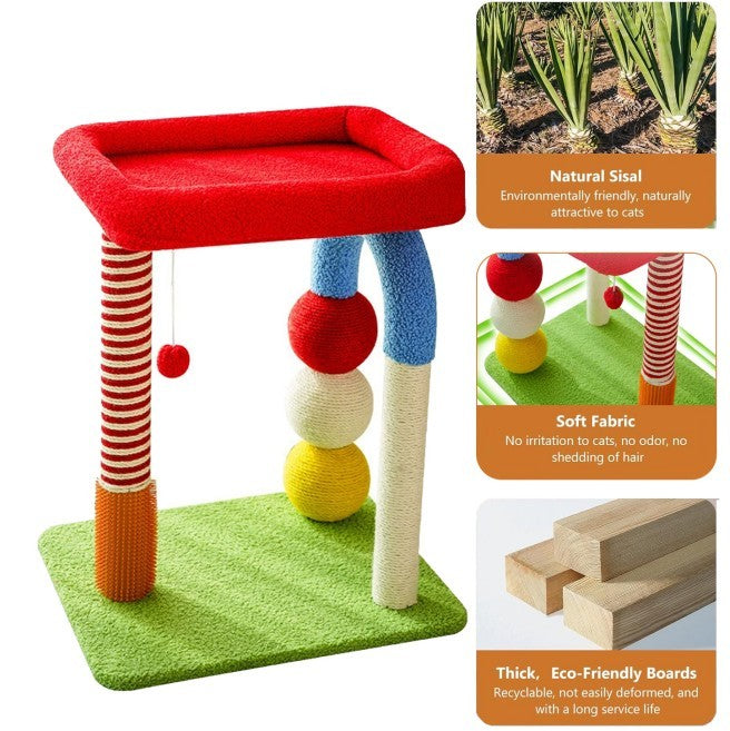 Cat Tree With Built-in Bed - Multi-Function Cat Furniture With Sisal Scratcher, Interactive Toys, And Cozy Resting Spots For Cats