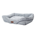 Swirl Rose Velvet Dog & Cat Bed - Removable Cushion Calming Machine Washable