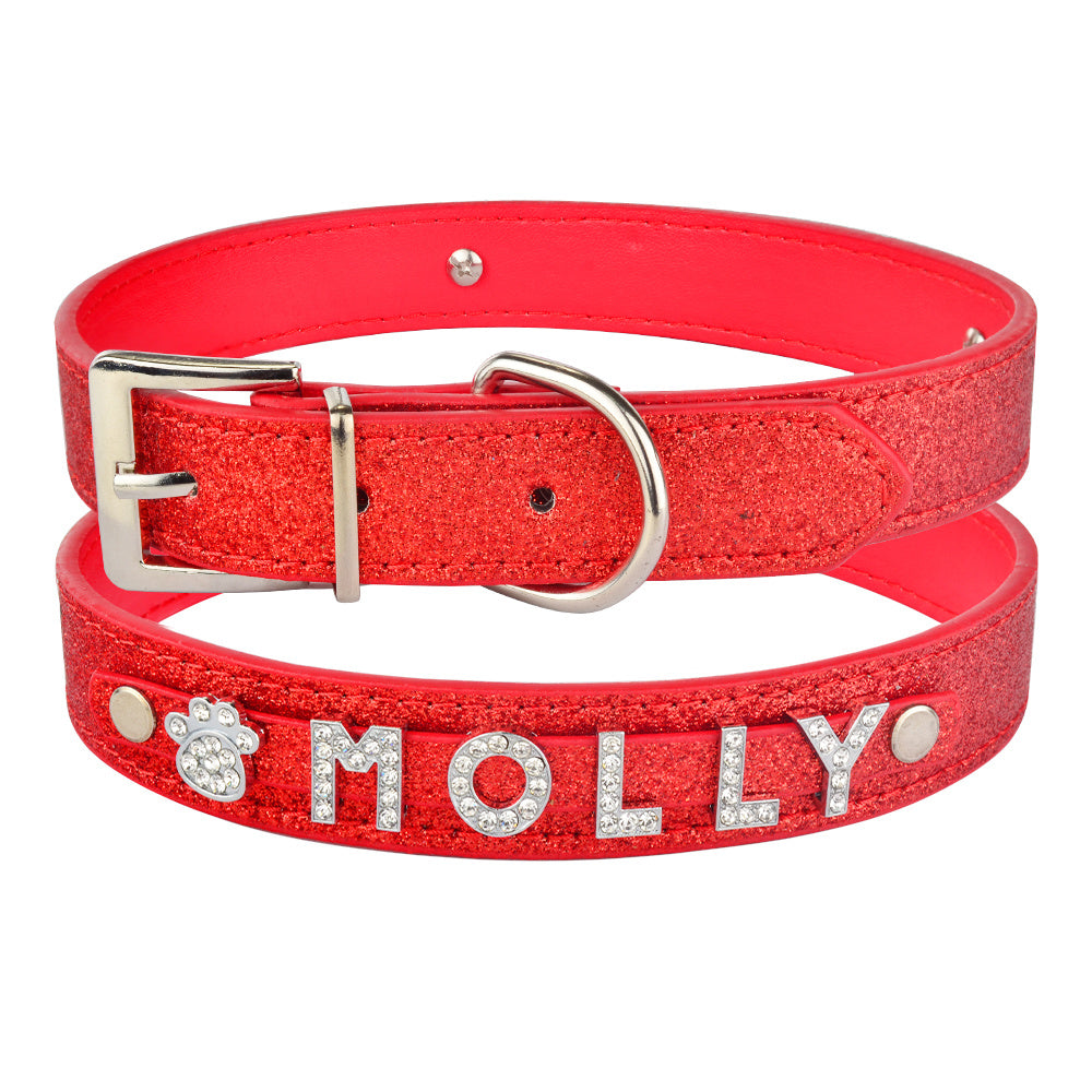 Personalized ID Collars DIY Alphabet Dog Name Collar