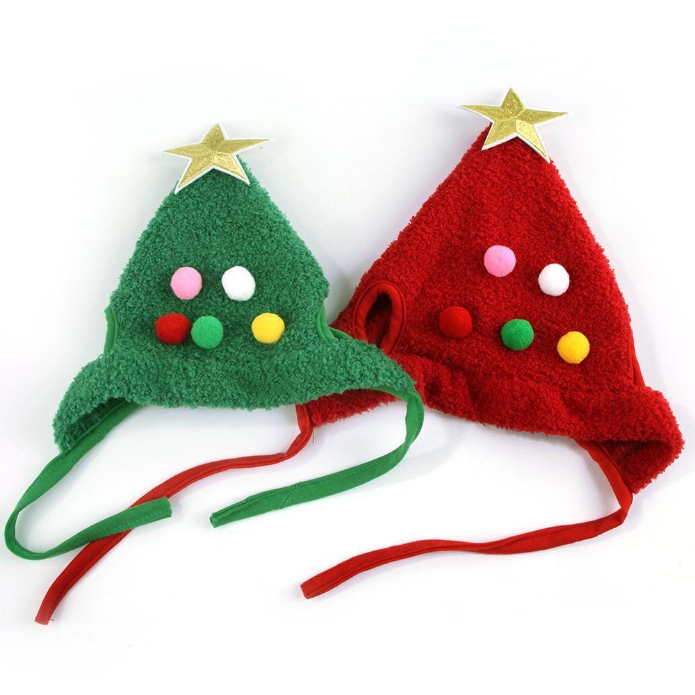 Pet Hat Christmas Tree Shape  Christmas suit
