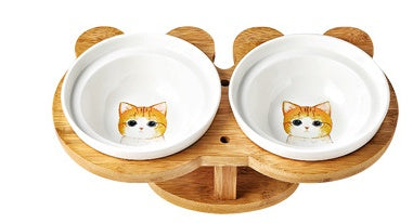 Elevated Ceramic Pet Food Bowl