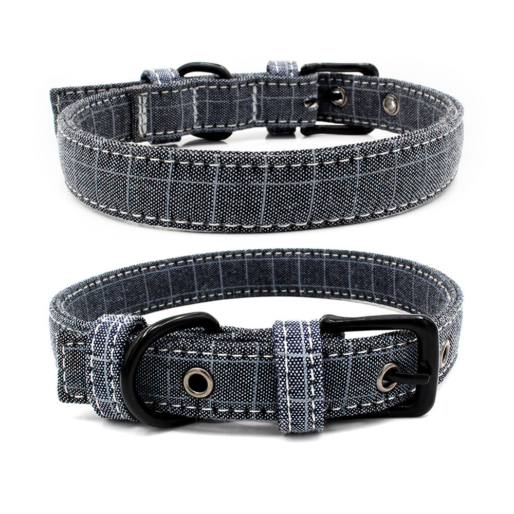 Pet Collar Double Layer Colorful Fabric Dog Collar