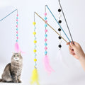Cat Plush Toy String Wool Ball Feathers Toy