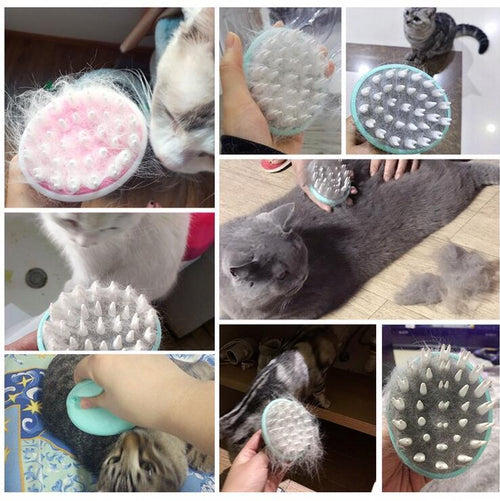 Bath Pet Brush Grooming Massage Washing Cleaning