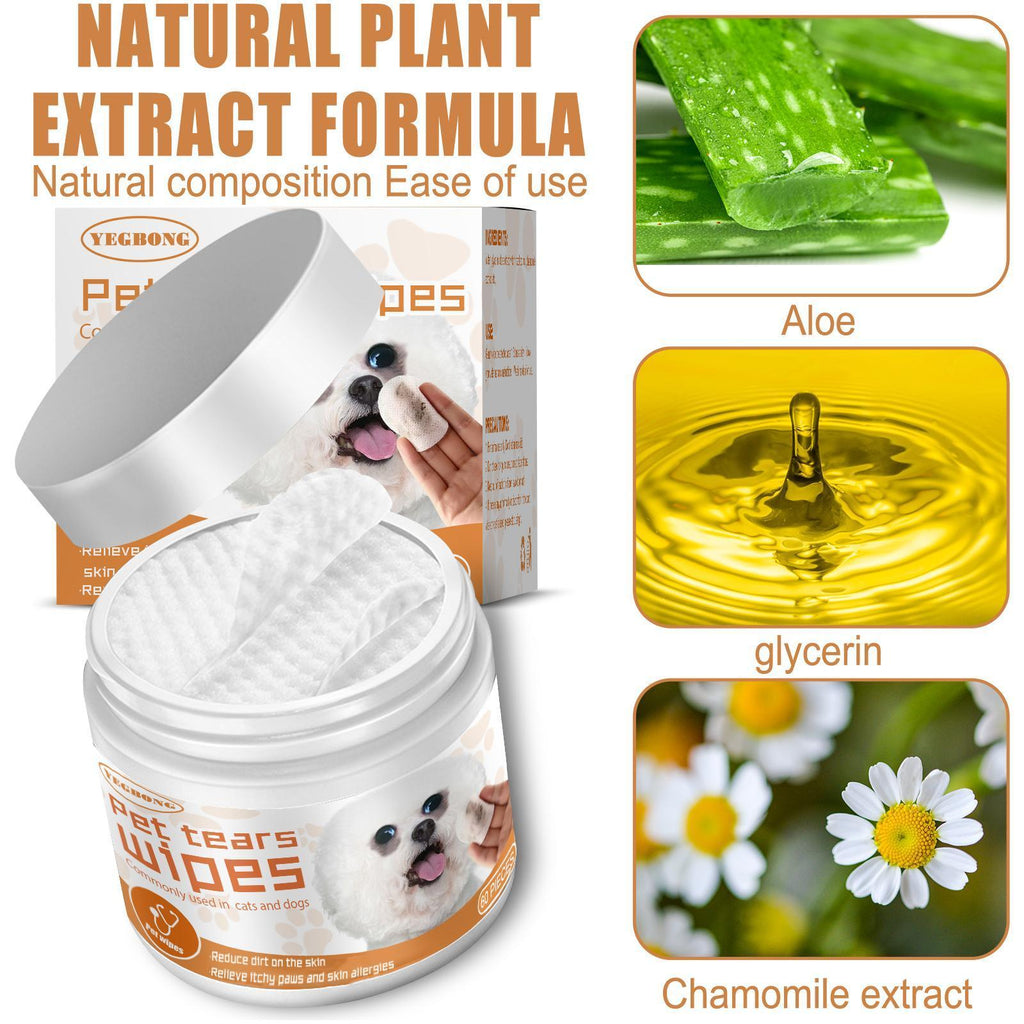 Pet Wipes For Cleaning Dogs And Cats Tear Stains Eye Cleaning Wipes Eye Dirt Cotton Pads