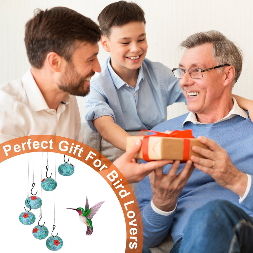 1Pc Wind Chimes Humming Bird Feeder Ant And Bee Proof Outdoor Hanging Hummingbird Feeder For Viewing Decoration For Garden Patio Yard Balcony