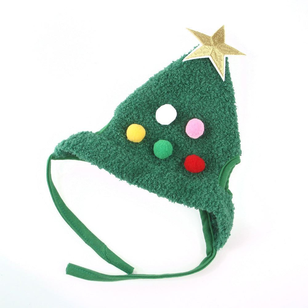 Pet Hat Christmas Tree Shape  Christmas suit