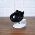 Cat Shaped Pet Food Bowl Oblique Opening